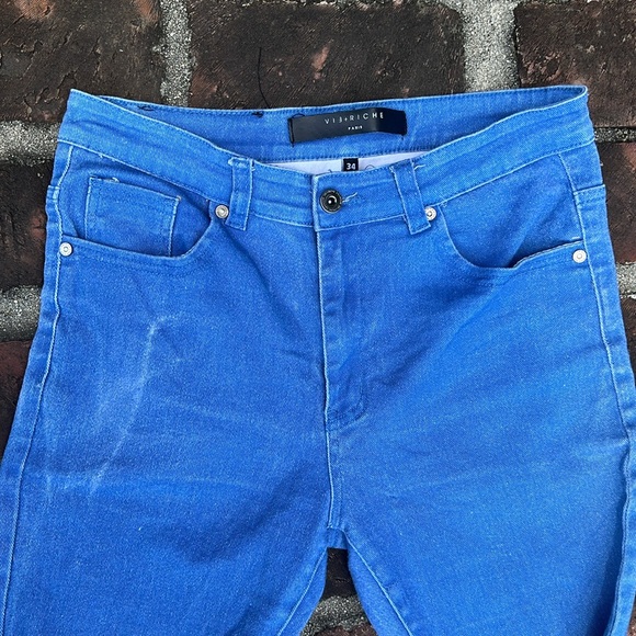 Vie Riche Baroque Print Denim Pants size 34 - Picture 4 of 10